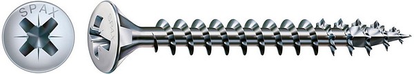 SPAX Raised head screw nickled PZ  