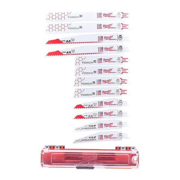 Tigersågbladsats fodral 12 st Milwaukee 49222229