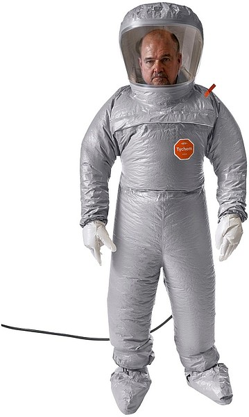 Haalari Tychem 6000 AL TF640 WG,2XL saapassuoja, käsineet, ESD