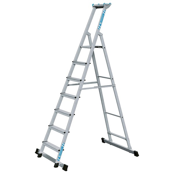 Askelmatikas XLstep S 7-ask Zarges 41094FI tukipalkit 2 x 1,2m