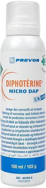 Diphoterine 100ml Micro spray, kertakäyttö, <3% pinta-ala