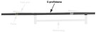 Rail c-profile anthracite 1490mm
