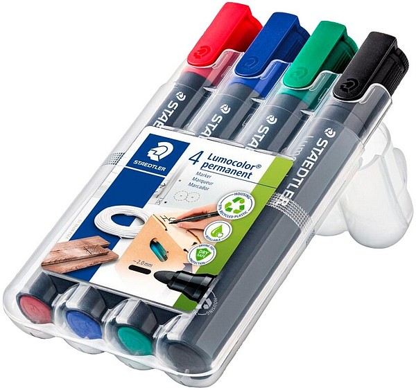 Staedtler Lumocolor 352 huopakynä Värilajitelma pun, sin, vih, mus