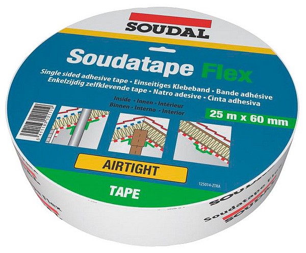 Soudatape Flex 60mm/25m Joustava höyrynsulkuteippi
