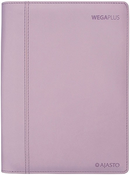 Pöytäkalenteri Wega Plus 2026 Laventeli 148x210mm tekonahkakannet