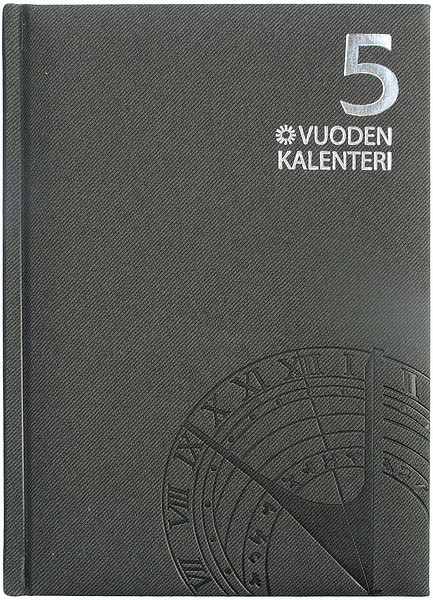 5 vuoden kalenteri, päiväämätön Harmaa, 148x210mm 2026