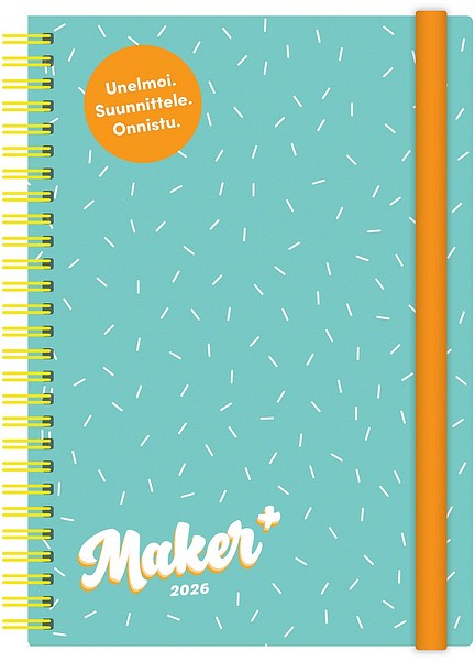 Pöytäkalenteri Maker+ 2026 A5 148x210mm parikierresidottu