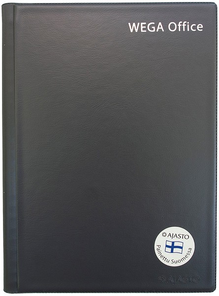 Pöytäkalenteri Wega Office 2026 Tummanharmaa, 148x210mm