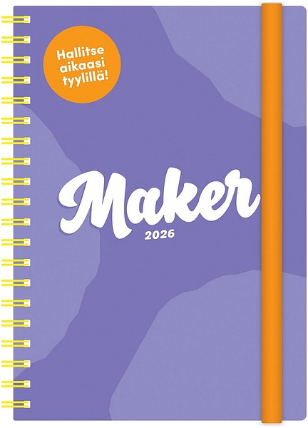 Pöytäkalenteri Maker 2026 A5 148x210mm parikierresidottu