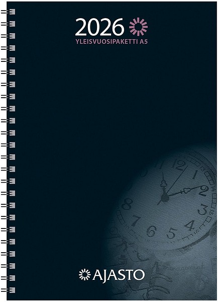 Pöytäkalenteri Yleisvuosipaketti A5 2026, 148x210mm parikierresidottu