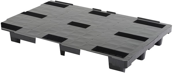 Plastic pallet 1200x800mm with rim S-F SF800NL/P/7-99-ASS 16pc/stack