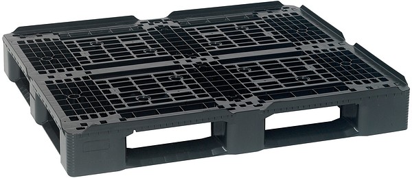 Plastic pallet 1200x1000mm with rim S-F SF1000PES/5/7/3B-99-ASS 16pc