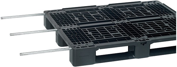 Plastic pallet 1200x1000mm with rim S-F SF1000PES/3/7/3B-99-ASS 16pc