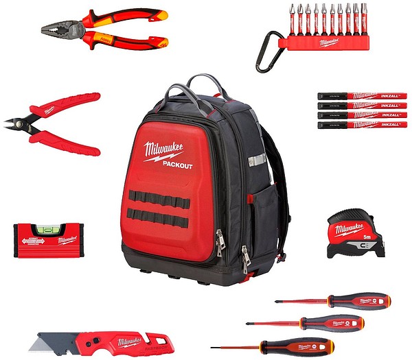 Electrician backpack PACKOUT 23pcs Milwaukee 4932501189