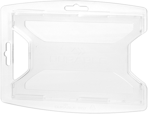 Henkilökorttipidin kirkas Durable 2 895219 kahdelle kortille
