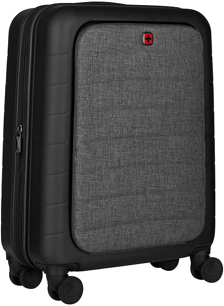 Wenger Syntry Carry-On matkalaukku Musta/harmaa, etulokerolla