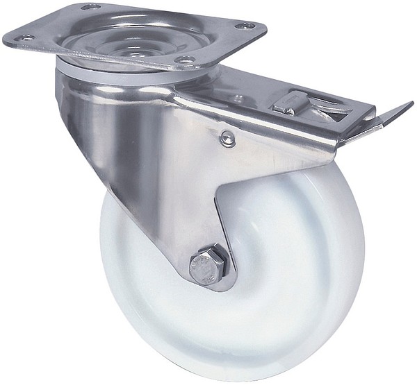 Kääntöpyörä 100mm nelikulmalaatta Tente 8477UOO100P62 jarrulla