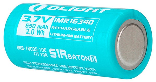 Akku Olight Custom 16340 550 mAh 7701 sopii Olight Baton 3 ja S1R II