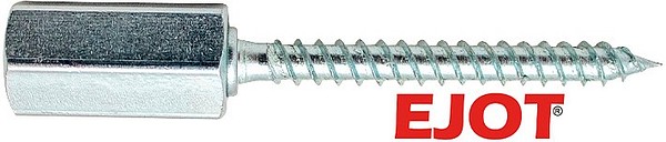 Insta wood screw with inner thread M8/M10 Zn  