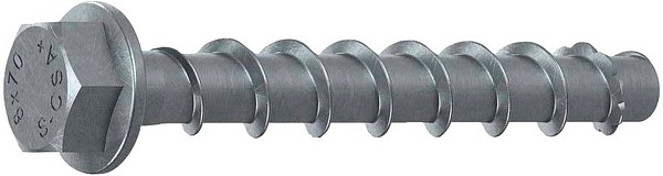 Betoniruuvi S-CSA+ HEX 10x60/5 ML Multi Layer kuusiokanta AV15