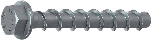 Betoniruuvi S-CSA+ HEX 10x100/15/45 Multi Layer kuusiokanta AV15