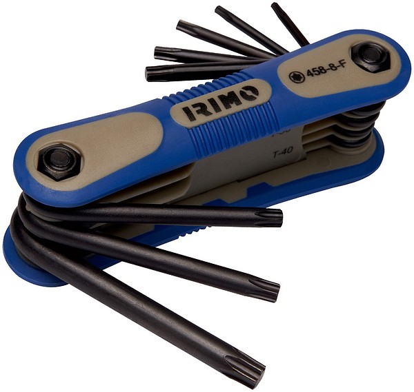 Taittuva L-avainsarja Torx T9 - T40 Irimo 458-8-F