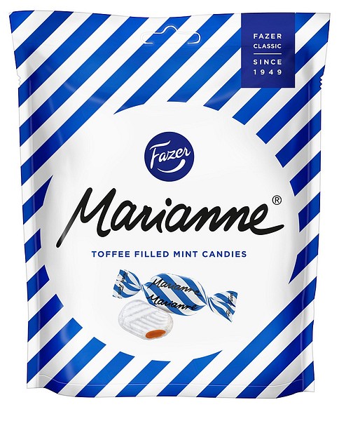 Marianne toffee 220g blue stripe 20727189 wrapped candy Fazer