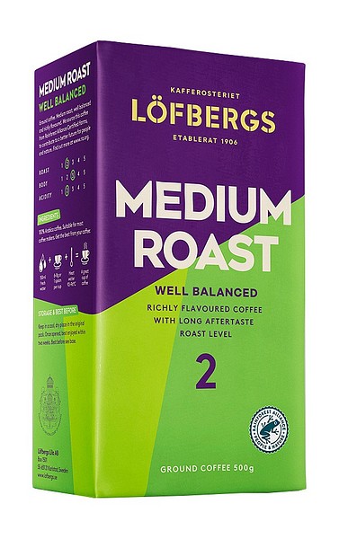 Löfbergs Medium Roast 500g kahvi 20536232 12kpl/ltk suodatinjauhatus