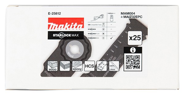 Sahanterä 32mm 25kpl/pkt MAM004 Makita E-25812 starlock