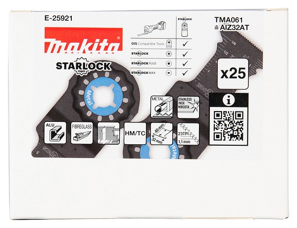 Sahanterä 32mm 25kpl/pkt TMA061 Makita E-25921 starlock