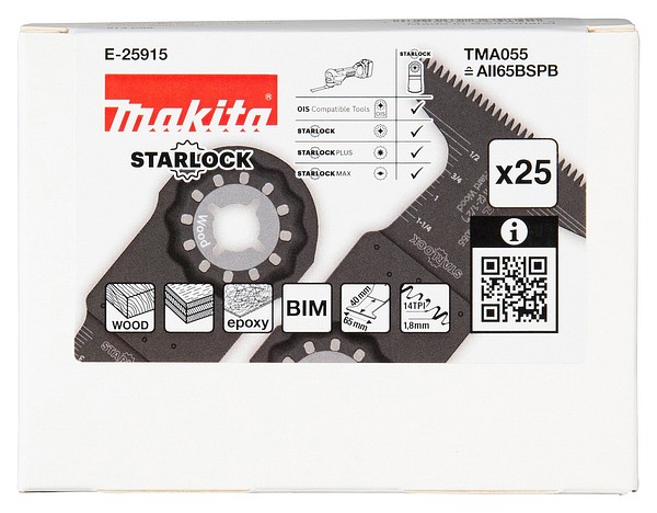 Sahanterä 65mm 25kpl/pkt TMA055 Makita E-25915 starlock