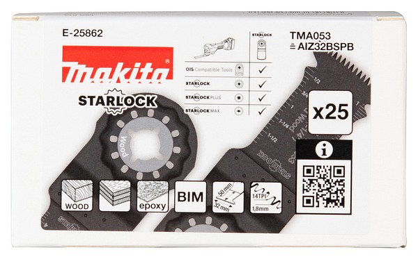 Sahanterä 32mm 25kpl/pkt TMA053 Makita E-25862 starlock