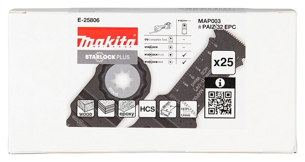 Sahanterä 32mm 25kpl/pkt MAP003 Makita E-25806 starlock