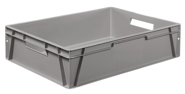 Käytetty eurolaatikko 80l kantoa. Käytetty, 800x600x200mm, harmaa
