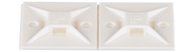 Mounting base ABM112-A-C 28,6x28,6 100pcs/bag adhesive backed natural