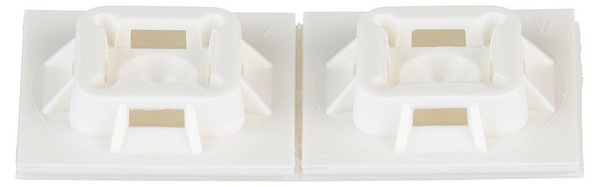 ABM100-A-D, 25,4x25,4 Mounting base 500 pcs/bag,adhesive backed,natural