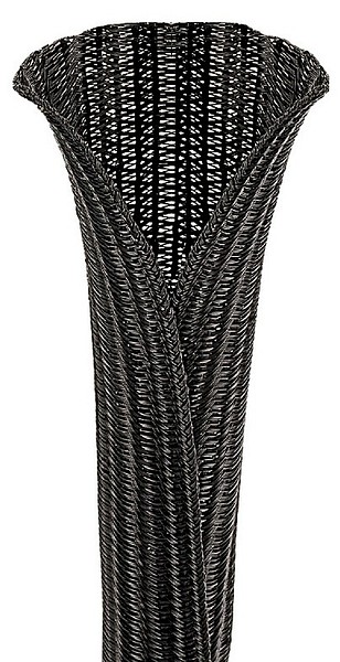 Kabelskydd SE12PSFR-4CR0 3,2mm Pan-Wrap 121,9m svart