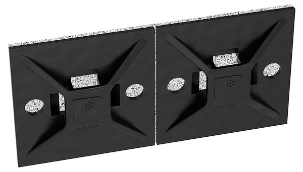 Mounting base ABM112-AT-C0 100pcs/bag adhesive backed black