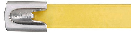 Steel tie MLTFC2H-LP316YL 201x7,9 50pcs/bag AISI 316 yellow