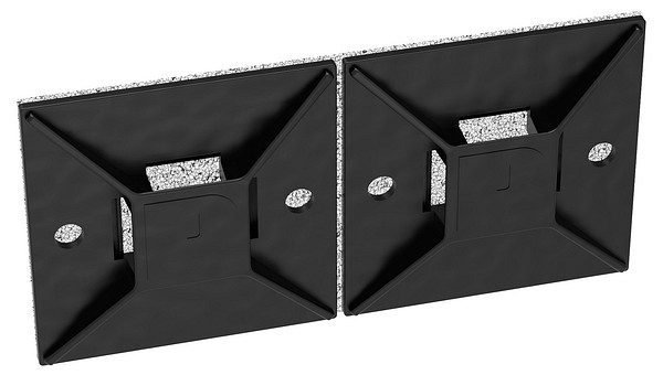 Mounting base ABM4H-AT-T0 50,8x50,8 200pcs/bag adhesive backed black