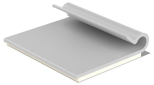 Clip AJC19-A-C 31.8x22.1 diam.4.8 100pcs/bag adhesive backed grey