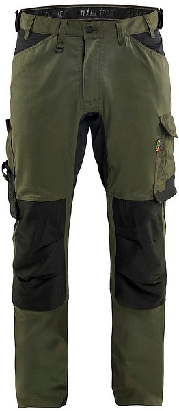 Housut stretch BLÅKLÄDER 1751 C58 175118324298 Metsänvihreä/Musta