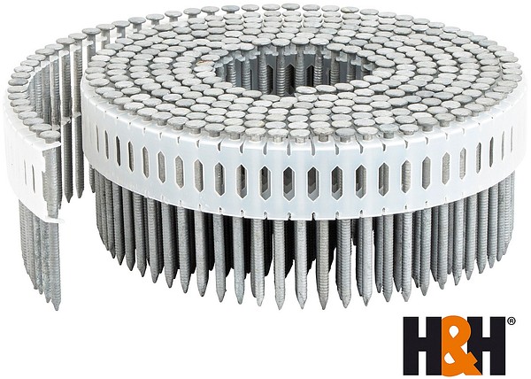 Coil nails 0° plastic-bound even coil hot-dip galvanized Tjep  