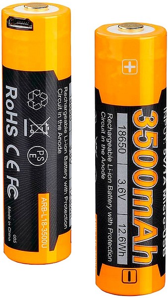 Akkuparisto FENIX ARB-L18-3500U Mikro-USB, 18650 Li-ion