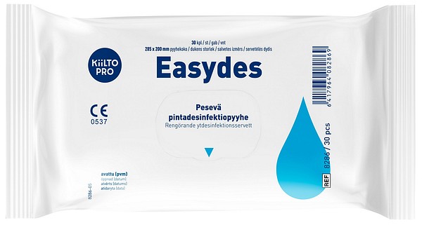 Kiilto Pro Easydes 30 st/förp 8286 ytdesinfieringsduk 18/låd