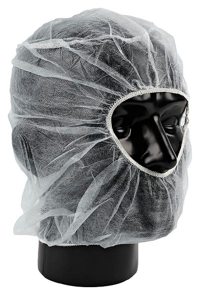 Hood/beard guard HYGOSTAR Astro 132409, Balaclava, PP, white