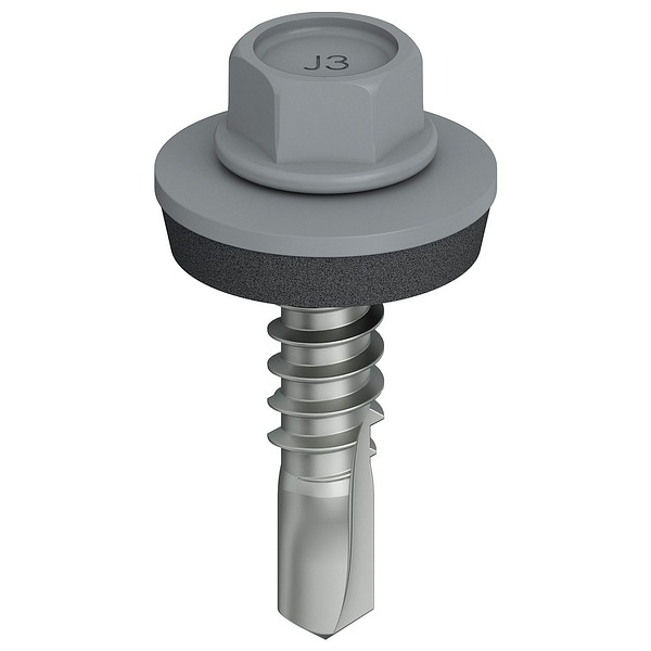 Sdr screw JT3-6-5,5x25-E16 RAL9006 Drill point A2 SW8 washer A2 paint