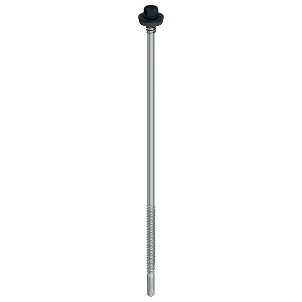 JT3-D-12H-5,5/6,3x195-E19 RAL9007 Drill point A2 SW8 s-thread painted