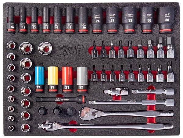 Spärr- och hylsnyckel SKUM 1/2 60st Milwaukee 4932500757