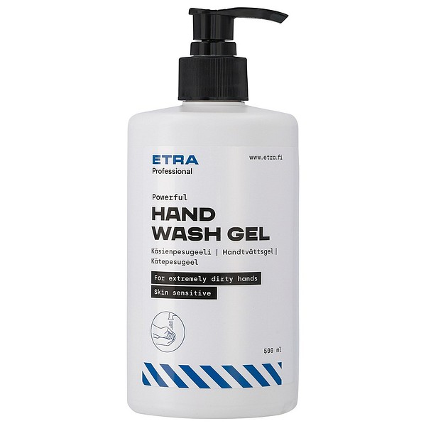 Etra käsienpesugeeli 500ml vaikeaan likaan, pumppupullo, 6/pak